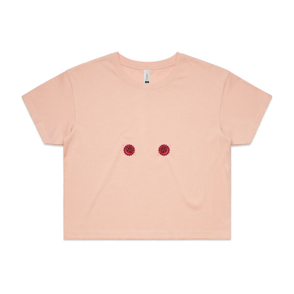 Red Pasties Crop Tee - Pink Thumbnail