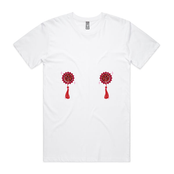 Red Tassels Tee - White Thumbnail
