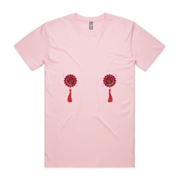 Red Tassels Tee - Pink Thumbnail
