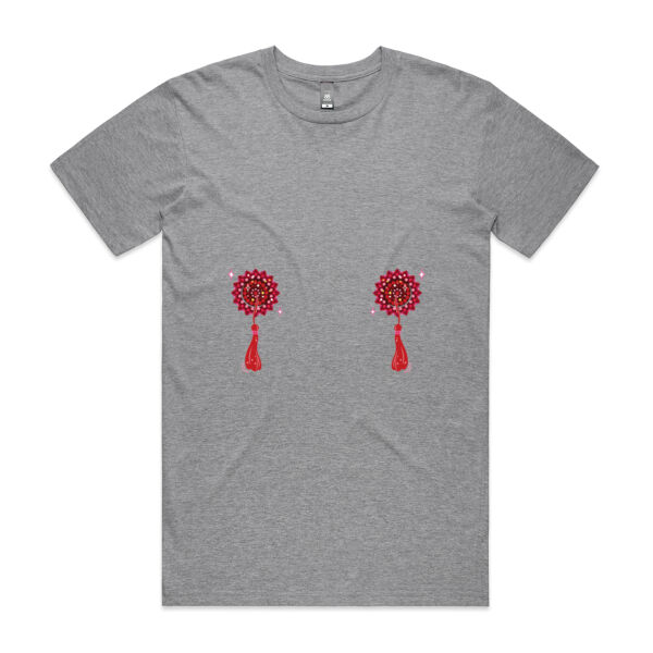 Red Tassels Tee - Grey Thumbnail