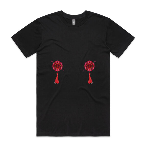 Red Tassels Tee - Black Thumbnail